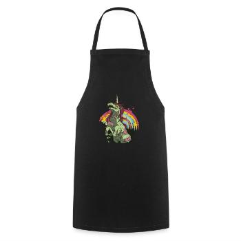 Zombie Licorne Costume d’Halloween Zombie Licorne - Tablier de cuisine - noir - Devant - AI Model Male 185 dark (185cm)