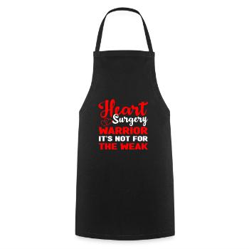 Open Heart Surgery Gift - Cooking Apron - black - Front - AI Model Male 185 dark (185cm)