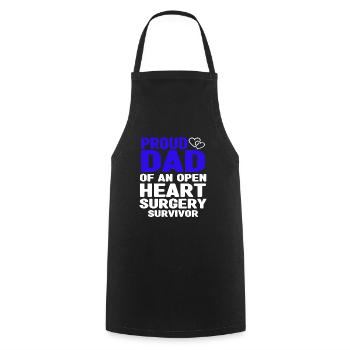 Open Heart Surgery Gift - Cooking Apron - black - Front - AI Model Male 185 dark (185cm)