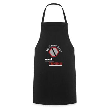 no rules need to be adjusted - Cooking Apron - black - Front - AI Model Male 185 dark (185cm)