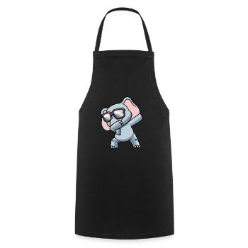 Elefant Mit Sonnenbrille Dabbing - Kochschürze - Schwarz - Vorne - AI Model Male 185 dark (185cm)