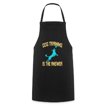 Dog Training Is The Answer Awesome Retro T-Shirt - Cooking Apron - black - Front - AI Model Male 185 dark (185cm)