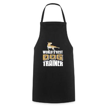 World's Best DOG Trainer Cool Retro Dog Training - Cooking Apron - black - Front - AI Model Male 185 dark (185cm)