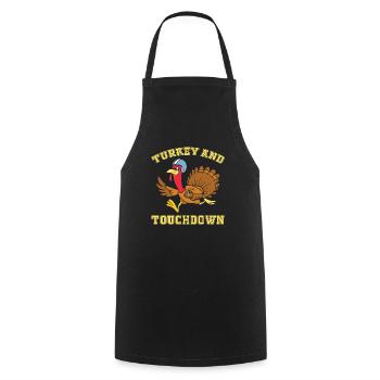 Thanksgiving Turkey And Touchdowns - Thanksgiving - Kochschürze - Schwarz - Vorne - AI Model Male 185 dark (185cm)