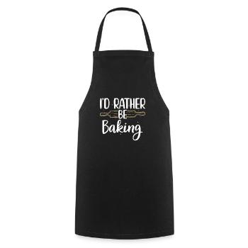 I'd Rather Be Baking Funny Cooks Bakers - Tablier de cuisine - noir - Devant - AI Model Male 185 dark (185cm)
