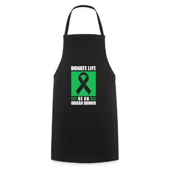 Donate Life Be An Organ Donor Green Ribbon - Kochschürze - Schwarz - Vorne - AI Model Male 185 dark (185cm)