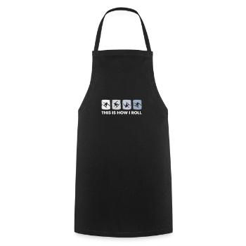 This Is How I Roll, Winter Sport Snowboarding - Cooking Apron - black - Front - AI Model Male 185 dark (185cm)
