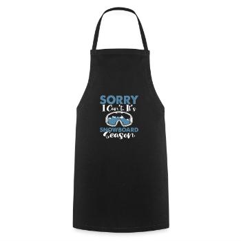 Sorry I Can't Snowboard Season Winter Snowboarder - Kochschürze - Schwarz - Vorne - AI Model Male 185 dark (185cm)