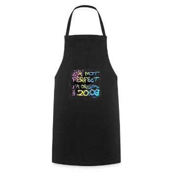 Je ne suis pas parfait, je suis original depuis 2009 Graffiti - Tablier de cuisine - noir - Devant - AI Model Male 185 dark (185cm)
