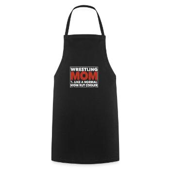 Wrestling Mom Definition Funny Mother's Day - Cooking Apron - black - Front - AI Model Male 185 dark (185cm)