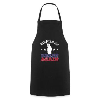 Make 4th Of July Great Again Retro Vintage - Tablier de cuisine - noir - Devant - AI Model Male 185 dark (185cm)