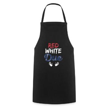Red White Due Awesome Patriotic T-Shirt - Kochschürze - Schwarz - Vorne - AI Model Male 185 dark (185cm)