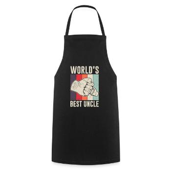 Meilleur oncle du monde - Tablier de cuisine - noir - Devant - AI Model Male 185 dark (185cm)