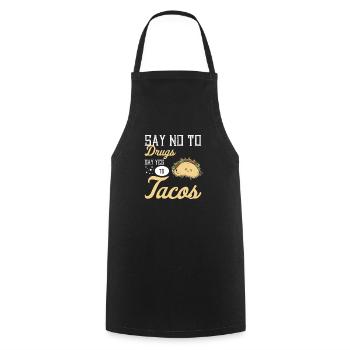 Taco Mexican Food Mexico Tortilla Burrito - Cooking Apron - black - Front - AI Model Male 185 dark (185cm)
