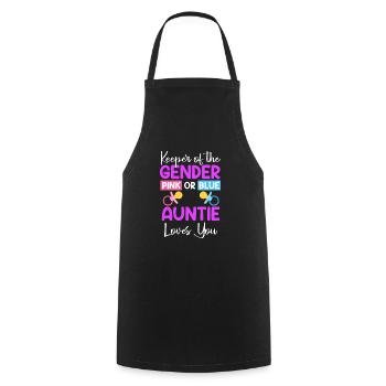 Girl Boy The gender knows the aunt - Cooking Apron - black - Front - AI Model Male 185 dark (185cm)
