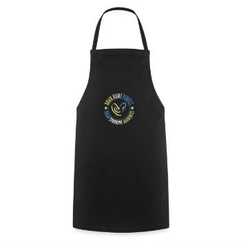 Down Syndrome Awareness I Blue Yellow Ribbon T21 - Cooking Apron - black - Front - AI Model Male 185 dark (185cm)