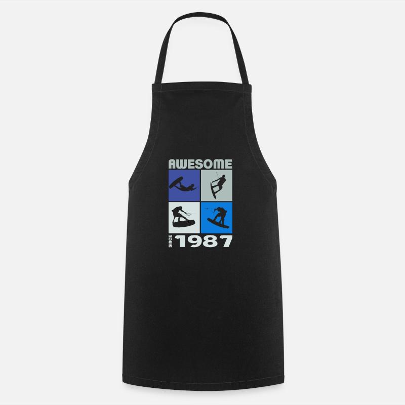 Awesome since 1987. Wakeboard Lifestyle - Cooking Apron - black
