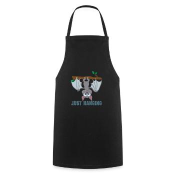 Halloween mignonne chauve-souris traîne animal - Tablier de cuisine - noir - Devant - AI Model Male 185 dark (185cm)
