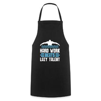 Shimmer Hard Work Beats Lazy Talent - Cooking Apron - black - Front - AI Model Male 185 dark (185cm)