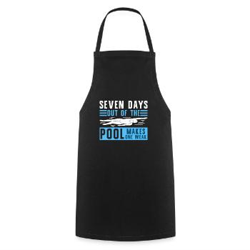 Swimmer Seven Days Out Of Pool Makes One Weak - Cooking Apron - black - Front - AI Model Male 185 dark (185cm)