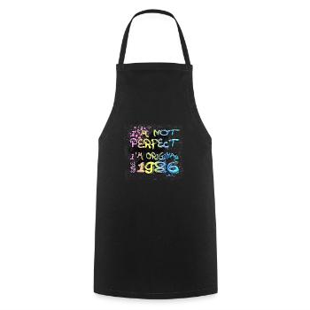 Je ne suis pas parfait, je suis original depuis 1986 Graffiti - Tablier de cuisine - noir - Devant - AI Model Male 185 dark (185cm)