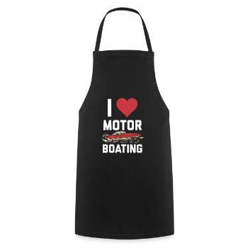 I Love Motor Bootfahren Lustig Bootfahren - Kochschürze - Schwarz - Vorne - AI Model Male 185 dark (185cm)