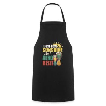 I just love Sunshine and Afrobeat - Cooking Apron - black - Front - AI Model Male 185 dark (185cm)