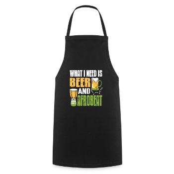 What is needed is beer and Afrobeat - Cooking Apron - black - Front - AI Model Male 185 dark (185cm)