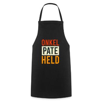 Pate Held Onkel - Kochschürze - Schwarz - Vorne - AI Model Male 185 dark (185cm)