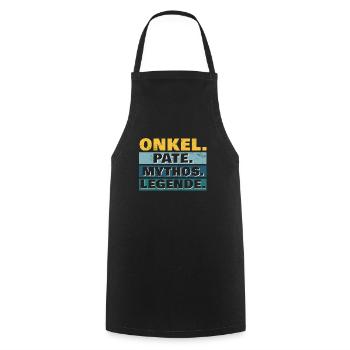 Onkel Pate Mythos Legende cooler Onkel - Kochschürze - Schwarz - Vorne - AI Model Male 185 dark (185cm)