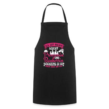 Bauherrin Prinzessin Hausbau Baustelle - Kochschürze - Schwarz - Vorne - AI Model Male 185 dark (185cm)