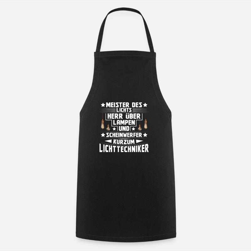 Veranstaltungstechniker Lichttechniker - Kochschürze - Schwarz