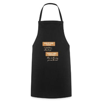 Show me the way, man! - Cooking Apron - black - Front - AI Model Male 185 dark (185cm)