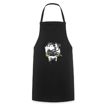 Motorcycle Lifestyle / Motorcycle / Motorcycles biker - Cooking Apron - black - Front - AI Model Male 185 dark (185cm)