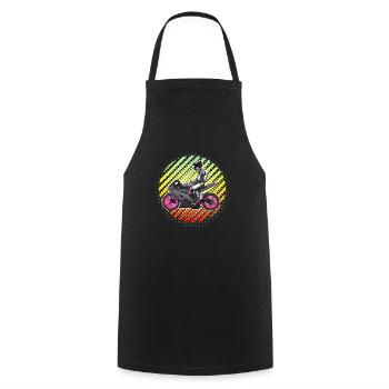 Motorcycle Lifestyle / Motorcycle / Motorcycles biker - Cooking Apron - black - Front - AI Model Male 185 dark (185cm)
