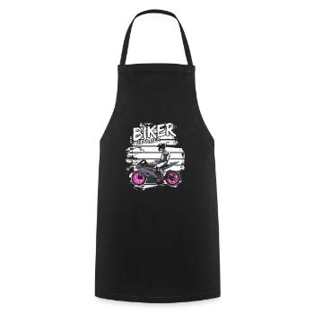 Motorcycle Lifestyle / Motorcycle / Motorcycles biker - Cooking Apron - black - Front - AI Model Male 185 dark (185cm)