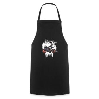 Motorcycle Lifestyle / Motorcycle / Motorcycles biker - Cooking Apron - black - Front - AI Model Male 185 dark (185cm)