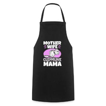 Chipmunk Rodent Gift - Cooking Apron - black - Front - AI Model Male 185 dark (185cm)