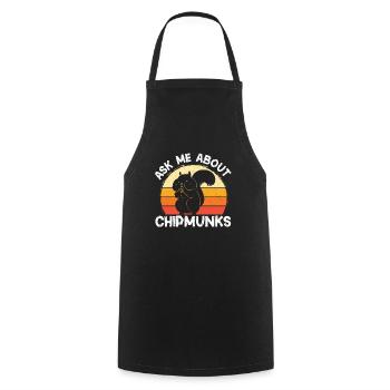 Chipmunk Rodent Gift - Cooking Apron - black - Front - AI Model Male 185 dark (185cm)