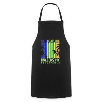 Le kitesurf déverrouille mon style de vie Superpower - Tablier de cuisine - noir - Devant - AI Model Male 185 dark (185cm)