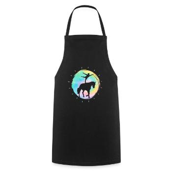 Saut à cheval Voltigeur Équitation Équitation - Tablier de cuisine - noir - Devant - AI Model Male 185 dark (185cm)
