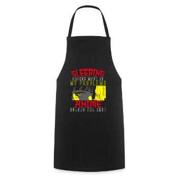Dormir résout la plupart de mes problèmes Anime - Tablier de cuisine - noir - Devant - AI Model Male 185 dark (185cm)
