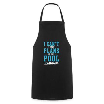 Schimmer Schwimmen Je ne peux pas avoir de plans dans le - Tablier de cuisine - noir - Devant - AI Model Male 185 dark (185cm)