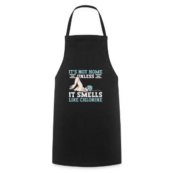 Baignade chatoyante Ce n’est pas à la maison quand c’est - Tablier de cuisine - noir - Devant - AI Model Male 185 dark (185cm)