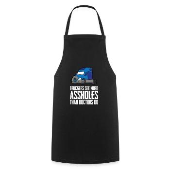 Truck Truck Truck Driver Trucker Gift - Cooking Apron - black - Front - AI Model Male 185 dark (185cm)