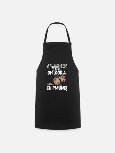 Streifenhörnchen Chipmunk Nagetier Geschenk - Kochschürze - Schwarz