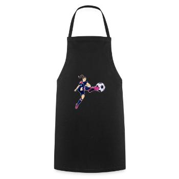 Équipe d’Australie de football I Football - Tablier de cuisine - noir - Devant - AI Model Male 185 dark (185cm)