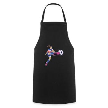 Costa Rica Équipe nationale de football I Football Costa - Tablier de cuisine - noir - Devant - AI Model Male 185 dark (185cm)