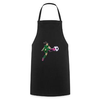 Arab National Soccer Team I Football Saudi Arabia - Cooking Apron - black - Front - AI Model Male 185 dark (185cm)
