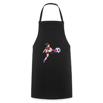 Équipe de Serbie de football I Football Serbie - Tablier de cuisine - noir - Devant - AI Model Male 185 dark (185cm)